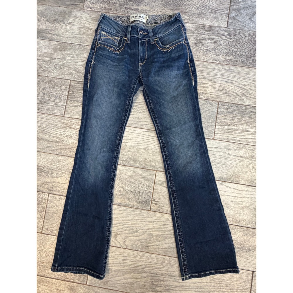 Ariat Real Denim Bootcut Jeans 28R Boot 28 Western Woments Jean Mid Rise Rodeo